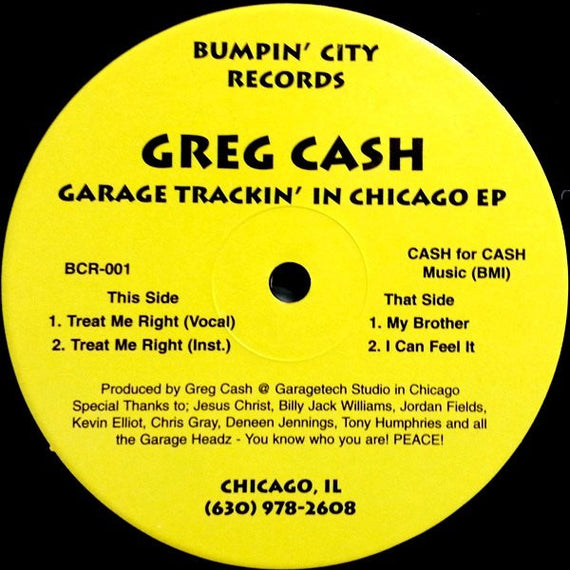 Greg Cash : Garage Trackin' In Chicago EP (12", EP)