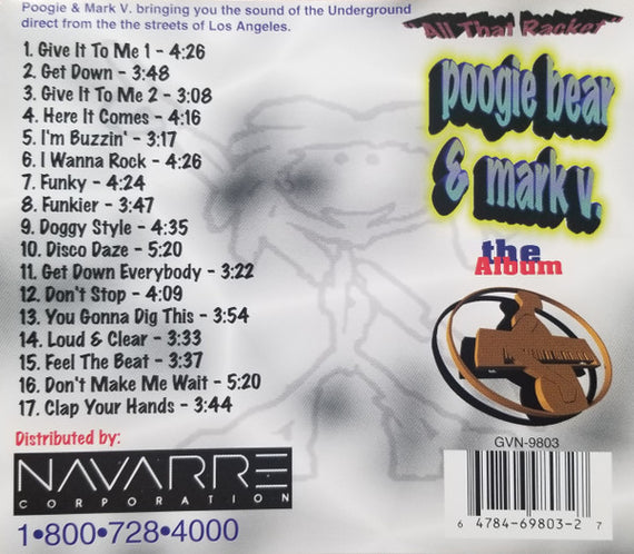 Mark V. & Poogie Bear : The Poogie Bear & Mark V. Album "All That Racket" (CD, Album)