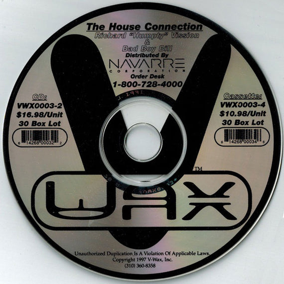 Richard "Humpty" Vission & Bad Boy Bill : The House Connection Volume 1 (CD, Comp, Mixed, Adv)