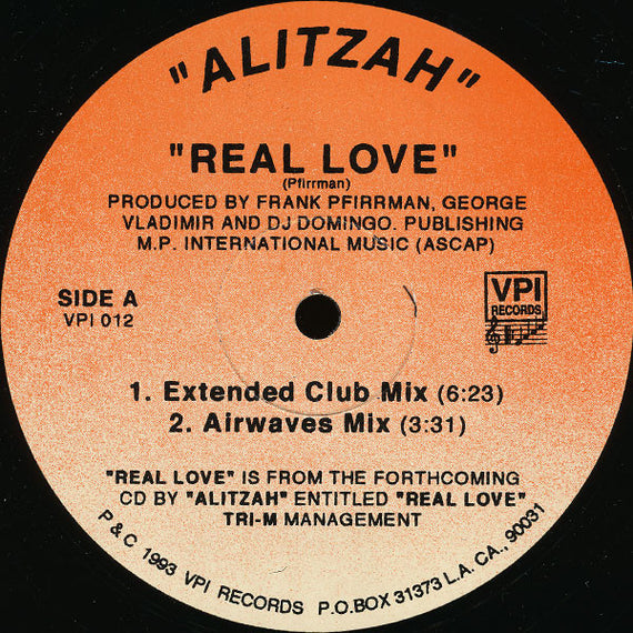 Alitzah : Real Love (12")