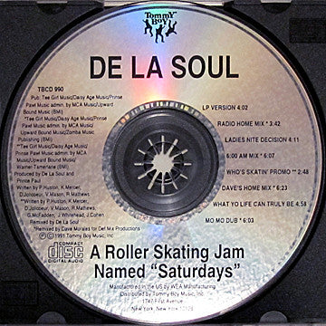 De La Soul : A Roller Skating Jam Named "Saturdays" (CD, Maxi, Promo)
