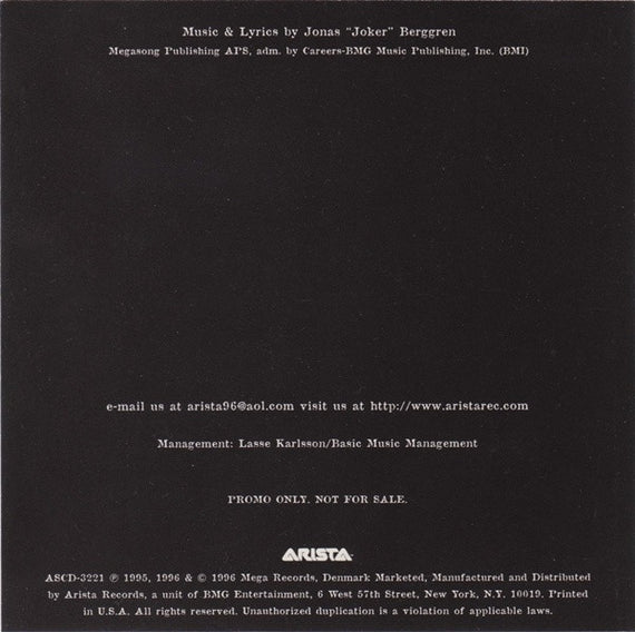 Ace Of Base : Never Gonna Say I'm Sorry (CD, Single, Promo)