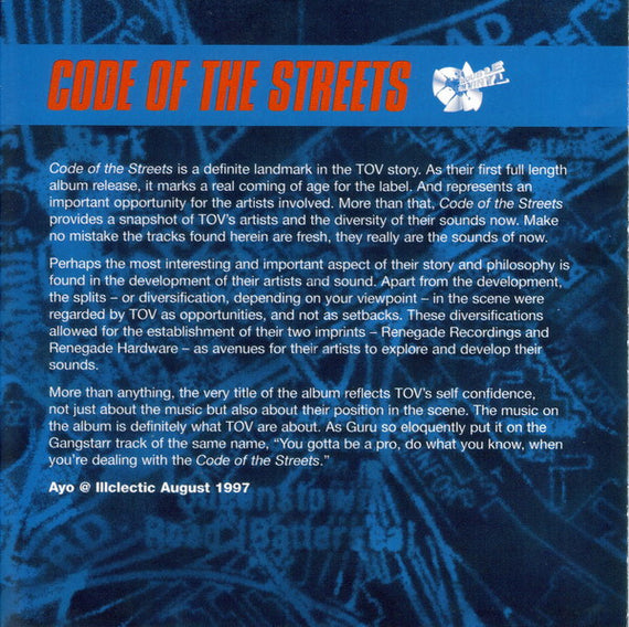 Various : Code Of The Streets (CD, Comp + CD, Mixed)