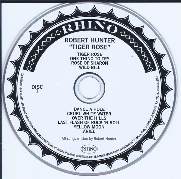 Robert Hunter Tiger Rose 輸入盤CD Amazon | [HUNTING WORLD] ハンティングワールド 1073-10A