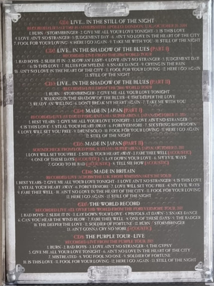 Whitesnake : Access All Areas Live (Box + CD, RE, RM + 2xCD, RE, RM + 2xCD, RE, RM + C)