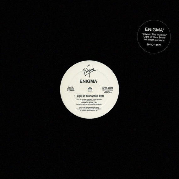 Enigma : Beyond The Invisible / Light Of Your Smile (12", Promo)