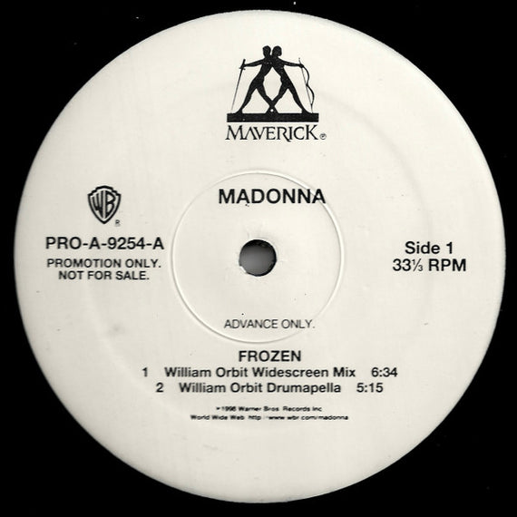 Madonna : Frozen (12", Advance, Promo)