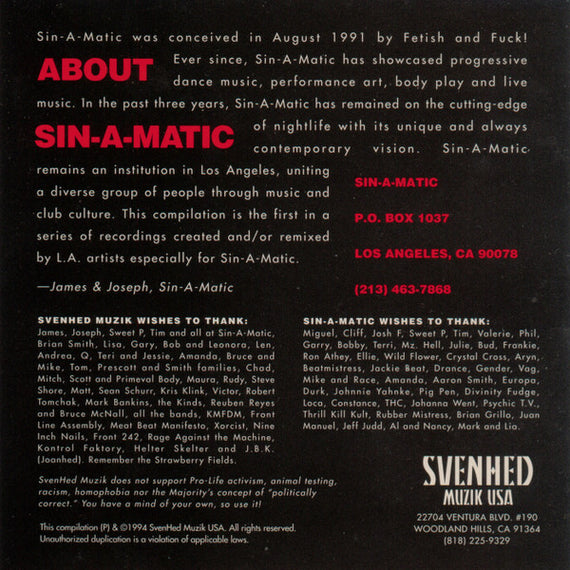 Various : Sin-A-Matic (Volume One) (CD, Comp)