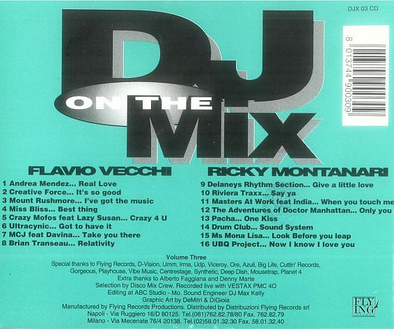 Flavio Vecchi / Ricky Montanari : DJ On The Mix Volume 3 (CD, Mixed)