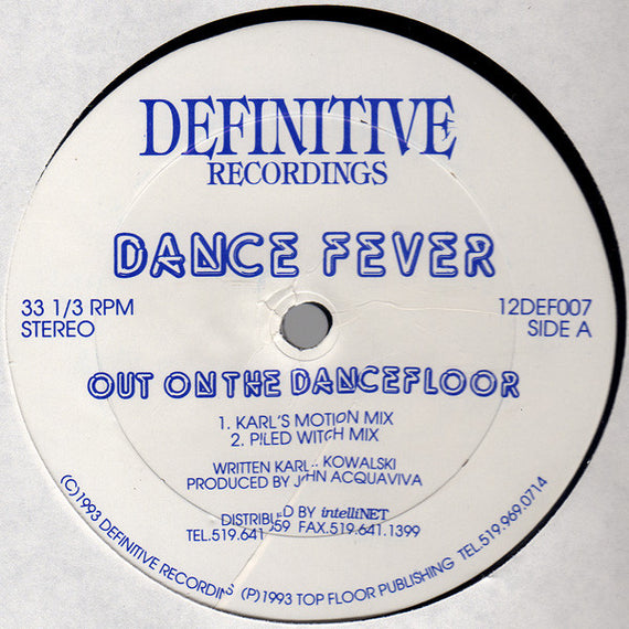 Dance Fever : Out On The Dancefloor (12")