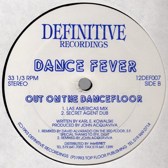 Dance Fever : Out On The Dancefloor (12")
