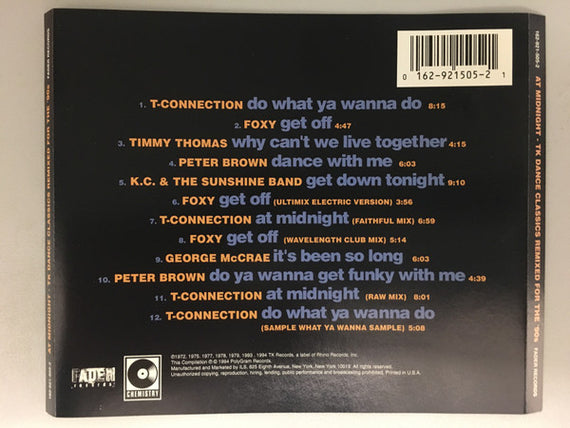 Various : At Midnight - TK Dance Classics Remixed (CD, Album, Comp)