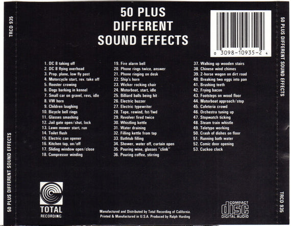 No Artist : 50 Plus Sound Effects (CD)