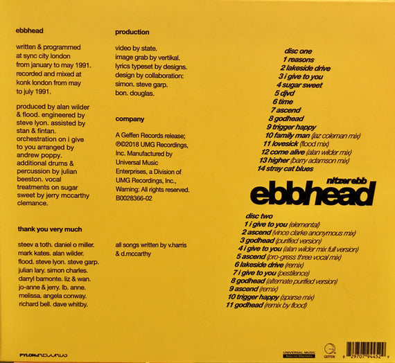 Nitzer Ebb : Ebbhead (CD, Album, RE + CD, Comp + Ltd)