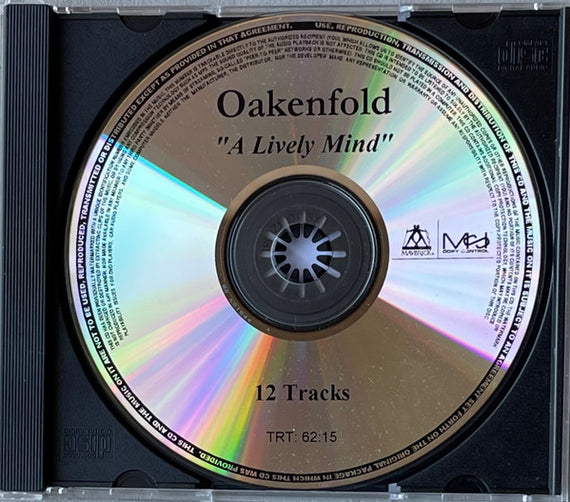 Paul Oakenfold : A Lively Mind (CDr, Advance, Promo)