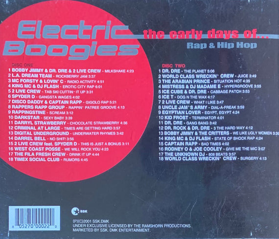 Various : Electric Boogies: The Early Days Of… Rap & Hip Hop (2xCD, Comp)