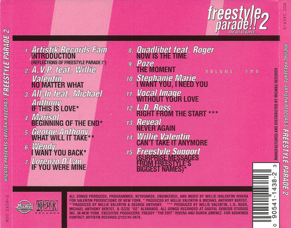 Various : Micmac Presents Artistik Records - Freestyle Parade!! 2 - The Art Of Dance... (CD, Comp)