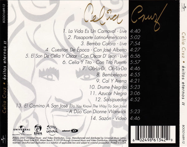 Buy Celia Cruz : Éxitos Eternos II (CD, Comp, Enh) Online
