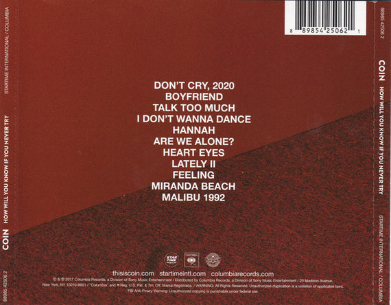 Coin (7) : How Will You Know If You Never Try (CD, Album)