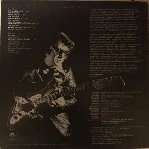 Link Wray : The Link Wray Rumble (LP, Album)