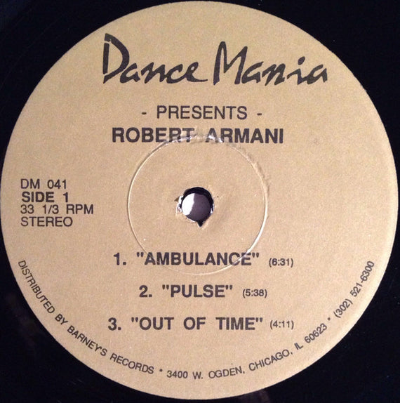 Robert Armani : Ambulance (12")