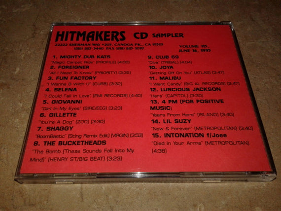 Various : Hitmakers Top 40 CD Sampler Volume 115 June 15, 1995 (CD, Promo, Smplr)