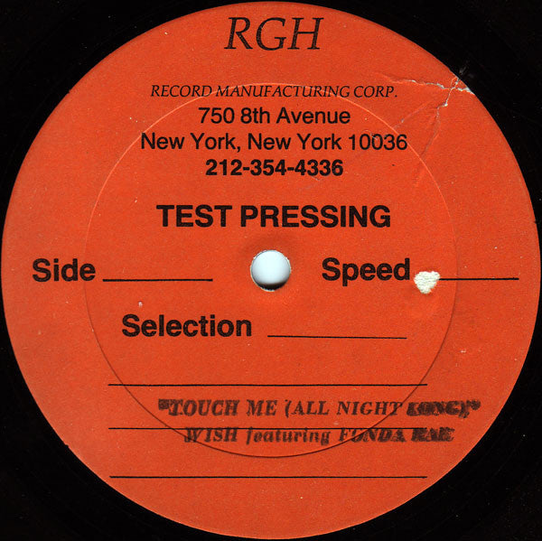 Wish (3) Featuring Fonda Rae : Touch Me (All Night Long) (12", TP)