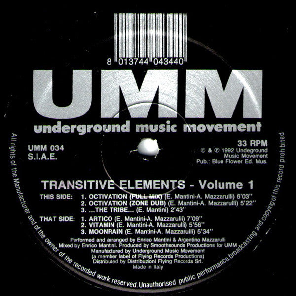 Transitive Elements : Volume 1 (12")