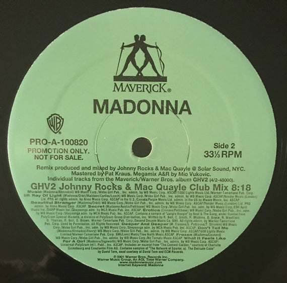 Madonna : GHV2 (12", Promo)