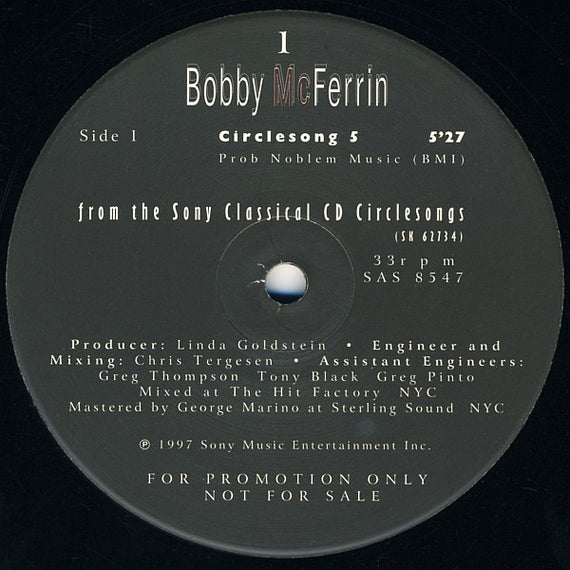 Bobby McFerrin : Circlesong 5 / Circlesong 6 (12", Promo)