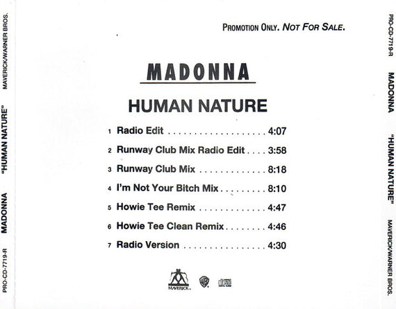 Madonna : Human Nature (CD, Maxi, Promo)