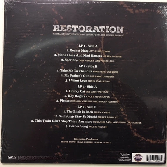 Various : Restoration: Reimagining The Songs Of Elton John And Bernie Taupin (2xLP, Comp)