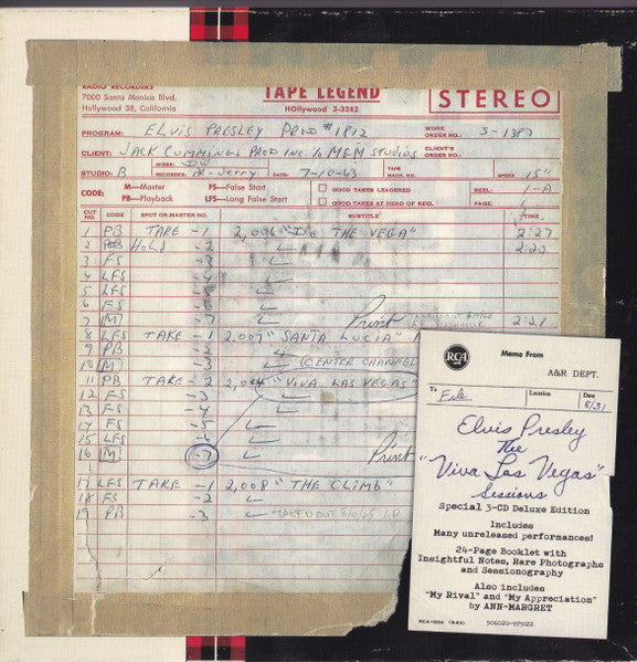 Elvis Presley : The Viva Las Vegas Sessions (3xCD, Album, Comp, Dlx)
