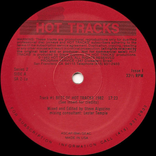 Various : Hot Tracks - Series 2, Issue 1 (2x12", Promo)