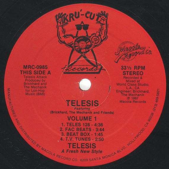 Telesis Featuring Brickhard, The Mechanik And Friends : Volume 1 / Volume 1½ (12")