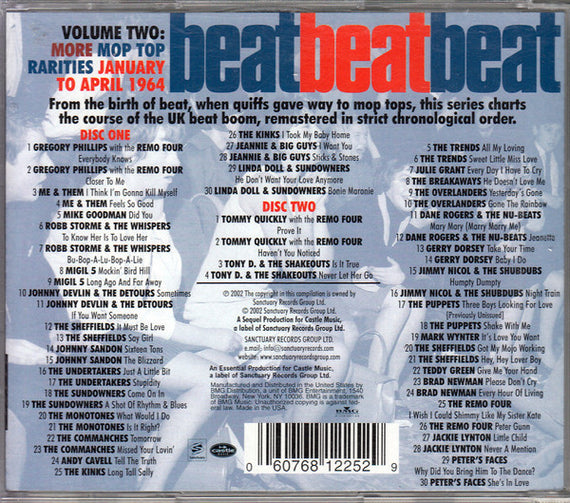 Various : Beat, Beat, Beat! Volume Two - More Mop Top Rarities - January To April 1964 (2xCD, Comp)