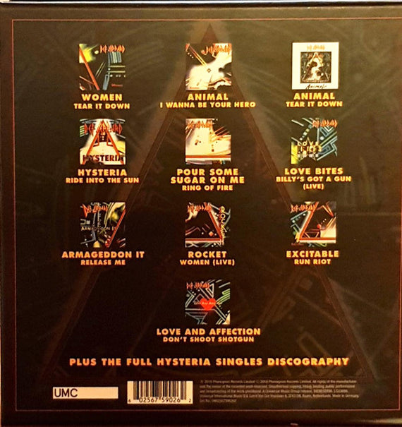 Def Leppard : Hysteria - The Singles (8x7", Single, RE + 2x7", Single + Box, Ltd)