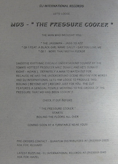 MD III : The Pressure Cooker / Use Me Up (12