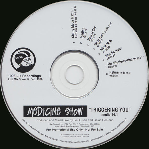 Medicine Show : Triggering You (Live Performance) (CD, Club, Liv)