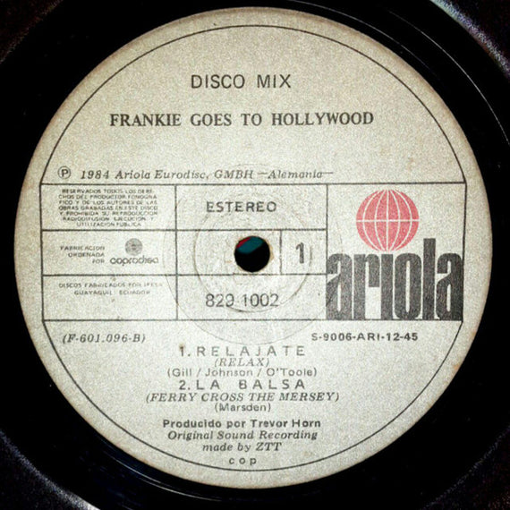 Frankie Goes To Hollywood : Relax (Disco Mix) (12")