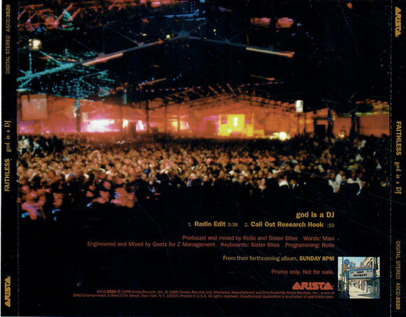 Faithless : God Is A DJ (CD, Single, Promo)