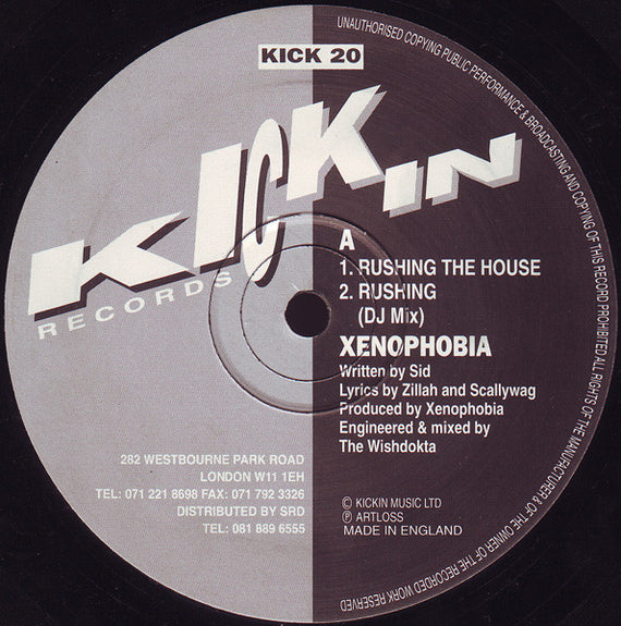 Xenophobia : Rushing The House / The Wobbler (12")
