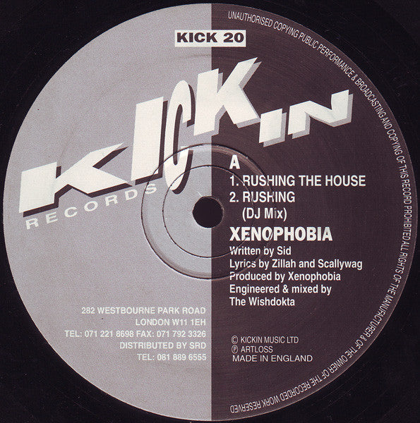 Xenophobia : Rushing The House / The Wobbler (12")
