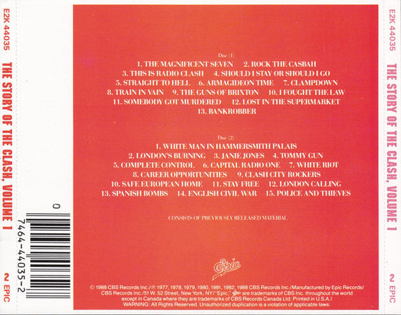 The Clash : The Story Of The Clash Volume 1 (2xCD, Comp)