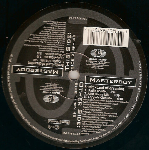 Masterboy : Land Of Dreaming (Remixes) (12