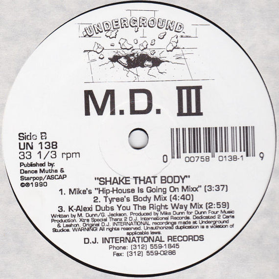 M.D. III* : Shake That Body (12")