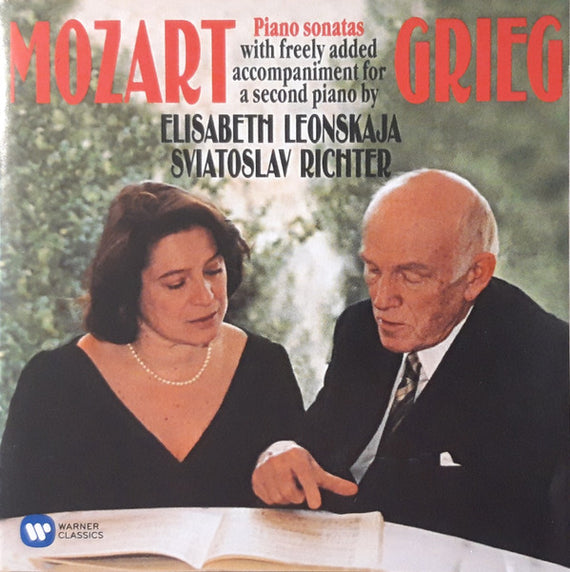 Mozart*, Grieg*, Elisabeth Leonskaja, Sviatoslav Richter : Piano Sonatas With Freely Added Accompaniment For A Second Piano (CD, RE)