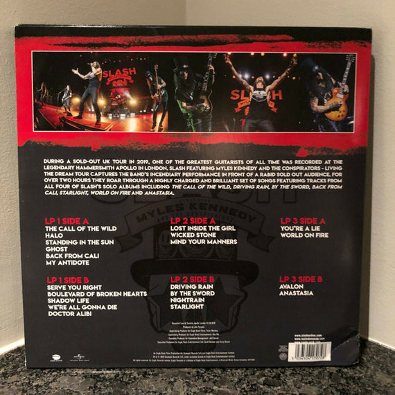 Slash (3) Featuring Myles Kennedy And The Conspirators : Living The Dream Tour (3xLP, Album, Ltd, Red)