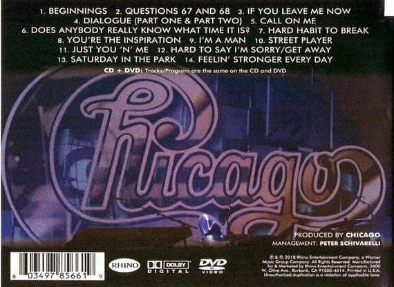 Chicago (2) : Greatest Hits Live (CD, Album + DVD-V)