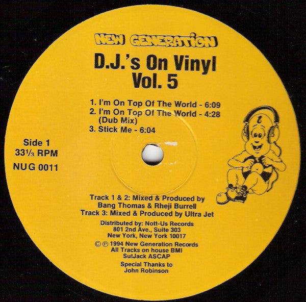 Various : D.J.'s On Vinyl Vol. 5 (12")